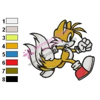 Miles Tails Sonic Embroidery Design 04